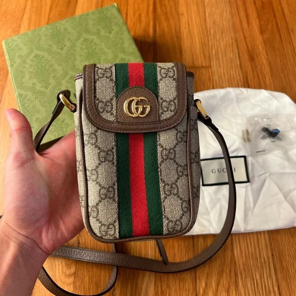 Like New Gucci Ophidia Messenger Bag Phone Pouch Crossbody Bag - Picture 4 of 16